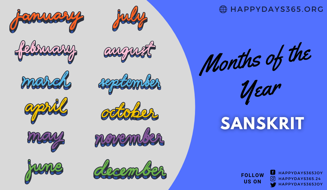 Months of the Year in Sanskrit | Months in Sanskrit | Happy Days 365